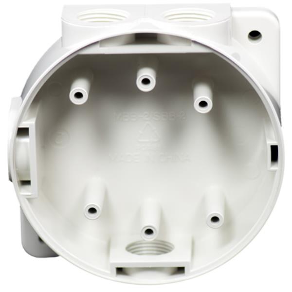 Marine Mounting Back Box with Glands - White
